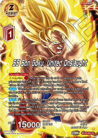 BT19-003 - SS Son Goku, United Onslaught - Uncommon FOIL