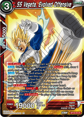 BT19-013 - SS Vegeta, Evolved Offensive - Rare FOIL