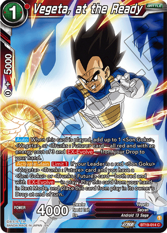BT19-014 - Vegeta, at the Ready - Common