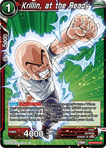 BT19-018 - Krillin, at the Ready - Uncommon