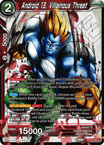 BT19-020 - Android 13, Villainous Threat - Common FOIL