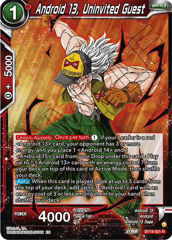 BT19-021 - Android 13, Uninvited Guest - Rare FOIL