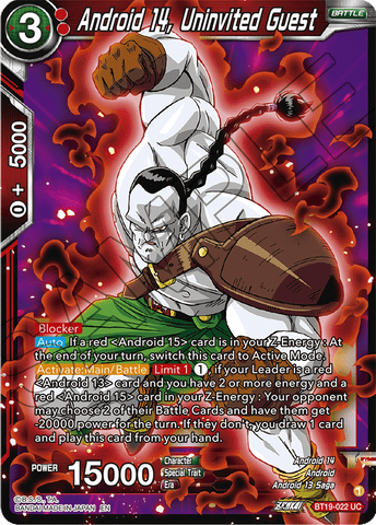 BT19-022 - Android 14, Uninvited Guest - Uncommon