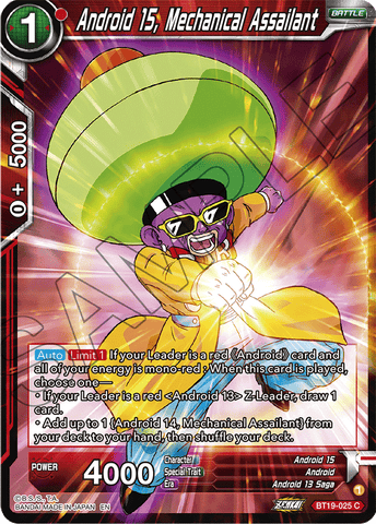 BT19-025 - Android 15, Mechanical Assailant - Common FOIL