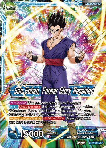 BT19-034 - Son Gohan, Former Glory Regained - Leader - Uncommon
