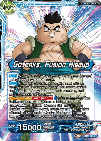 BT19-035 - Gotenks, Fusion Hiccup - Leader - Uncommon FOIL