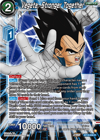 BT19-038 - Vegeta, Stronger Together - Rare