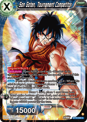 BT19-039 - Son Goten, Tournament Competitor - Common FOIL