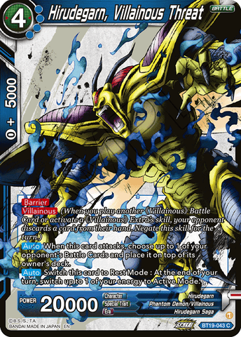 BT19-043 - Hirudegarn, Villainous Threat - Common