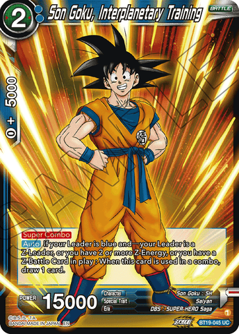 BT19-045 - Son Goku, Interplanetary Training - Uncommon FOIL