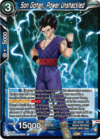 BT19-049 - Son Gohan, Power Unshackled - Rare