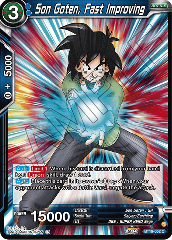 BT19-052 - Son Goten, Fast Improving - Common FOIL