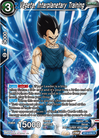 BT19-056 - Vegeta, Interplanetary Training - Rare FOIL