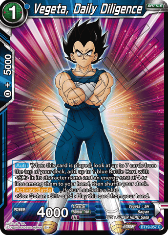 BT19-057 - Vegeta, Daily Diligence - Common FOIL