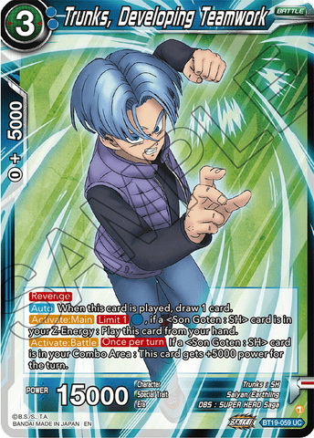 BT19-059 - Trunks, Developing Teamwork - Uncommon FOIL