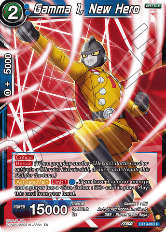 BT19-063 - Gamma 1, New Hero - Rare