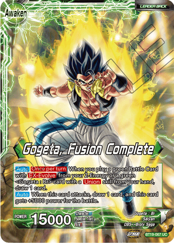 BT19-067 - Gogeta, Fusion Complete - Leader - Uncommon FOIL