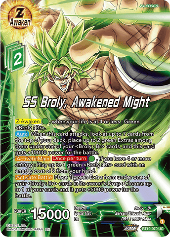 BT19-070 - SS Broly, Awakened Might - Uncommon