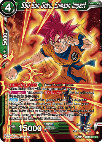 BT19-077 - SSG Son Goku, Crimson Impact - Uncommon FOIL