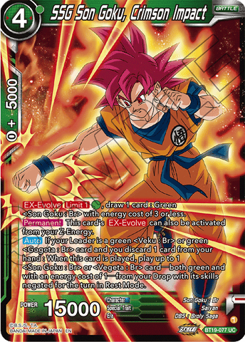 BT19-077 - SSG Son Goku, Crimson Impact - Uncommon