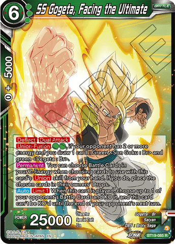 BT19-085 - SS Gogeta, Facing the Ultimate - Rare