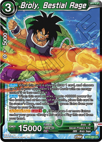 BT19-090 - Broly, Bestial Rage - Uncommon