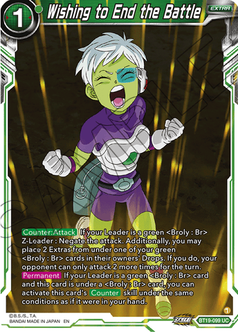BT19-099 - Wishing to End the Battle - Uncommon FOIL