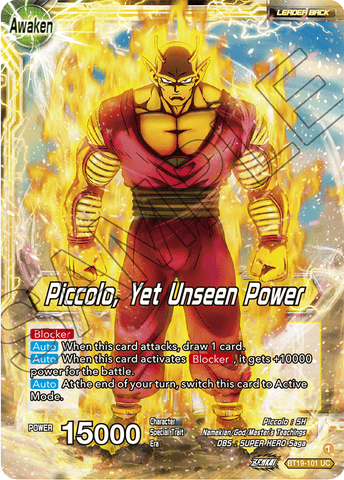 BT19-101 - Piccolo, Yet Unseen Power - Leader - Uncommon