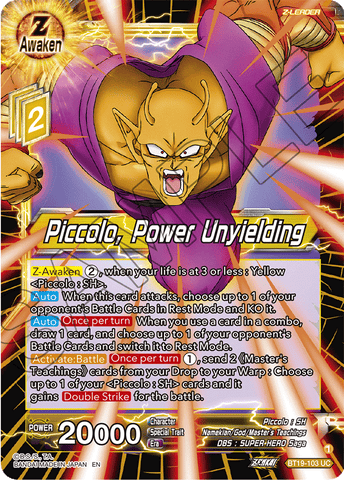 BT19-103 - Piccolo, Power Unyielding - Uncommon