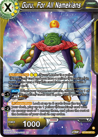 BT19-107 - Guru, For All Namekians - Common FOIL