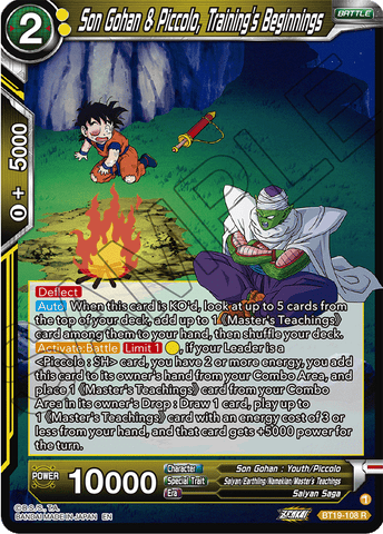 BT19-108 - Son Gohan & Piccolo, Training's Beginnings - Rare