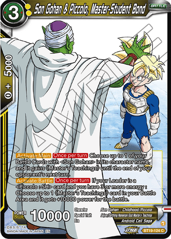 BT19-124 - Son Gohan & Piccolo, Master-Teacher Bond - Common FOIL