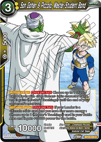 BT19-124 - Son Gohan & Piccolo, Master-Teacher Bond - Common