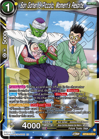 BT19-127 - Son Gohan & Piccolo, Moment's Respite - Common FOIL