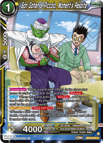 BT19-127 - Son Gohan & Piccolo, Moment's Respite - Common