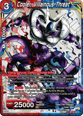 BT19-142 - Cooler, Villainous Threat - Common FOIL