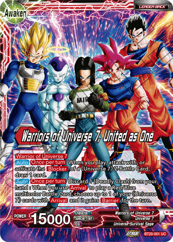 BT20-001 - Warriors of Universe 7, United as One - Leader - Uncommon