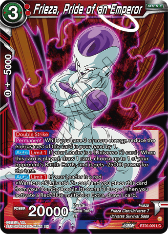 BT20-009 - Frieza, Pride of an Emperor - Uncommon