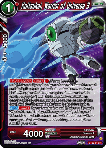 BT20-015 - Koitsukai, Warrior of Universe 3 - Rare FOIL