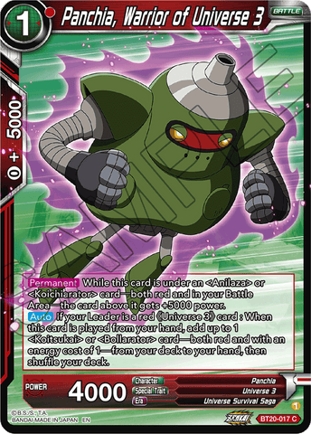 BT20-017 - Panchia, Warrior of Universe 3 - Common