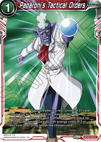 BT20-022 - Paparoni's Tactical Orders - Common