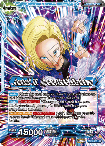 BT20-023 - Android 18, Impenetrable Rushdown - Leader - Uncommon