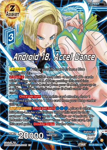 BT20-025 - Android 18, Accel Dance - Uncommon
