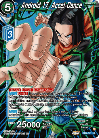 BT20-027 - Android 17, Accel Dance - Uncommon