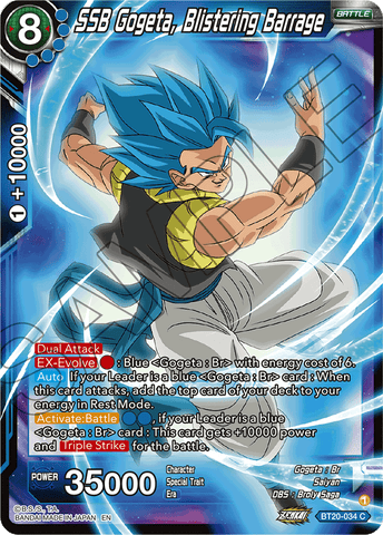 BT20-034 - SSB Gogeta, Blistering Barrage - Common FOIL