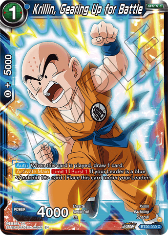 BT20-039 - Krillin, Gearing Up for Battle - Common FOIL
