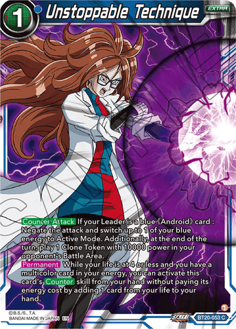 BT20-053 - Unstoppable Technique - Common FOIL