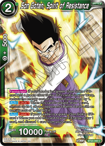 BT20-066 - Son Goten, Spirit of Resistance - Common FOIL