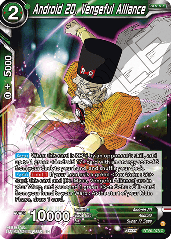 BT20-078 - Android 20, Vengeful Alliance - Common FOIL