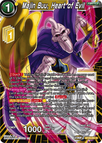 BT20-091 - Majin Buu, Heart of Evil - Common FOIL